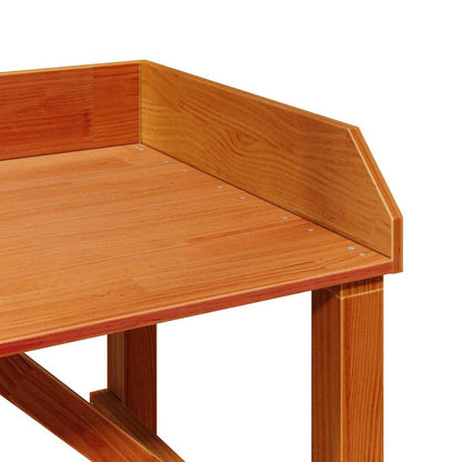 Potting Table with Shelf Brown 75 x 40 x 90 cm Solid Pine Wood