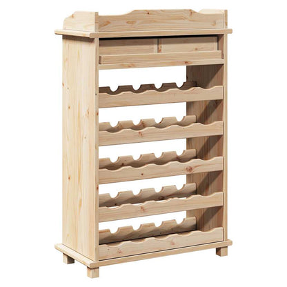 Wine Rack Natural 58 x 28 x 90 cm Solid Pine Wood