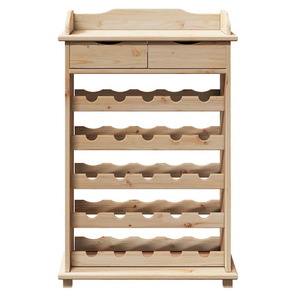 Wine Rack Natural 58 x 28 x 90 cm Solid Pine Wood