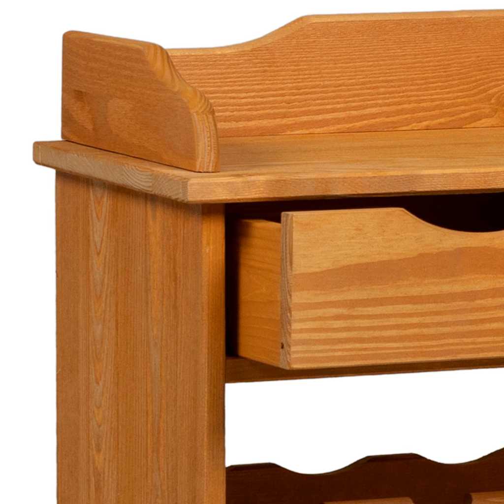 Wine Rack Brown 58 x 28 x 90 cm Solid Pine Wood