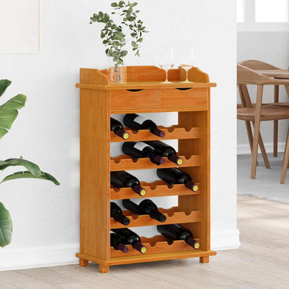 Wine Rack Brown 58 x 28 x 90 cm Solid Pine Wood