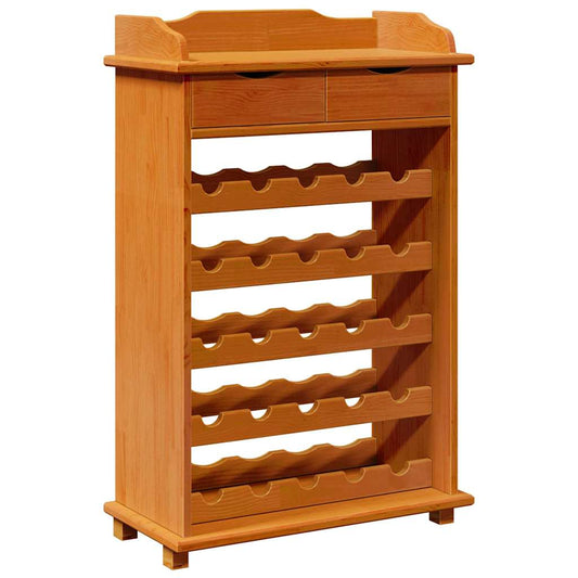 Wine Rack Brown 58 x 28 x 90 cm Solid Pine Wood