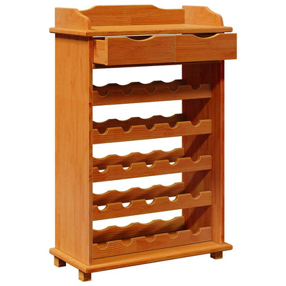 Wine Rack Brown 58 x 28 x 90 cm Solid Pine Wood