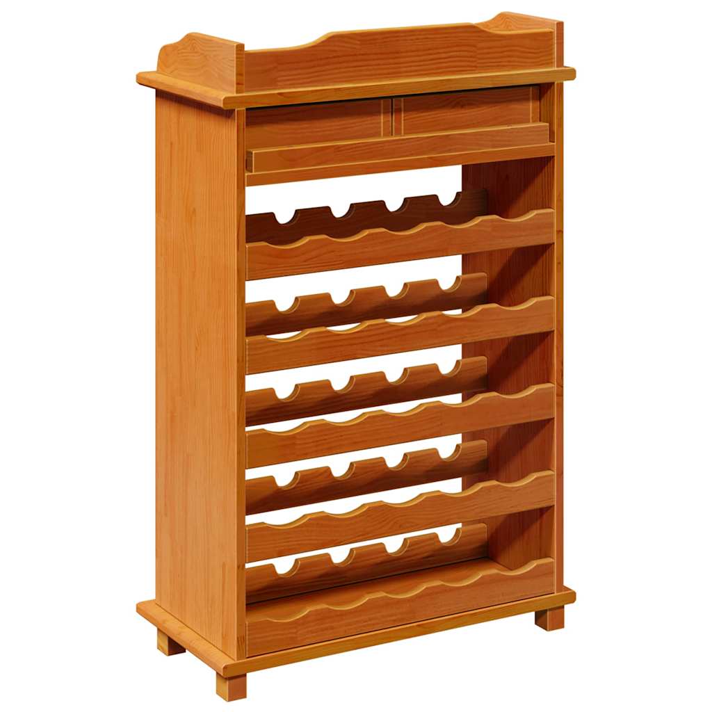 Wine Rack Brown 58 x 28 x 90 cm Solid Pine Wood