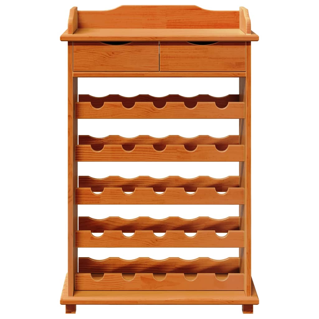 Wine Rack Brown 58 x 28 x 90 cm Solid Pine Wood