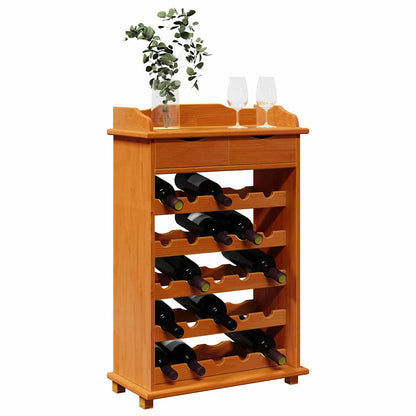 Wine Rack Brown 58 x 28 x 90 cm Solid Pine Wood