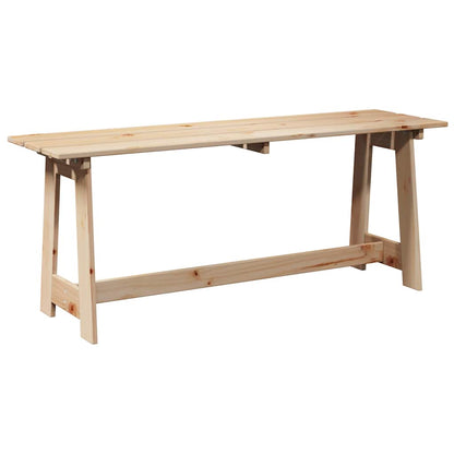 Outdoor Bench Natural 119 x 37 x 47 cm Solid Pine Wood