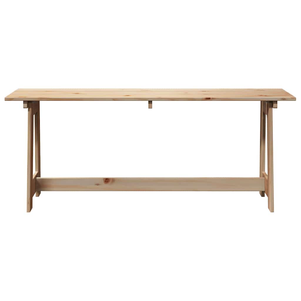 Outdoor Bench Natural 119 x 37 x 47 cm Solid Pine Wood