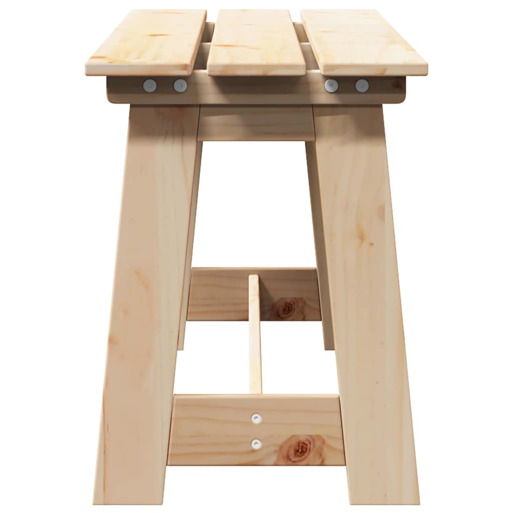 Outdoor Bench Natural 119 x 37 x 47 cm Solid Pine Wood