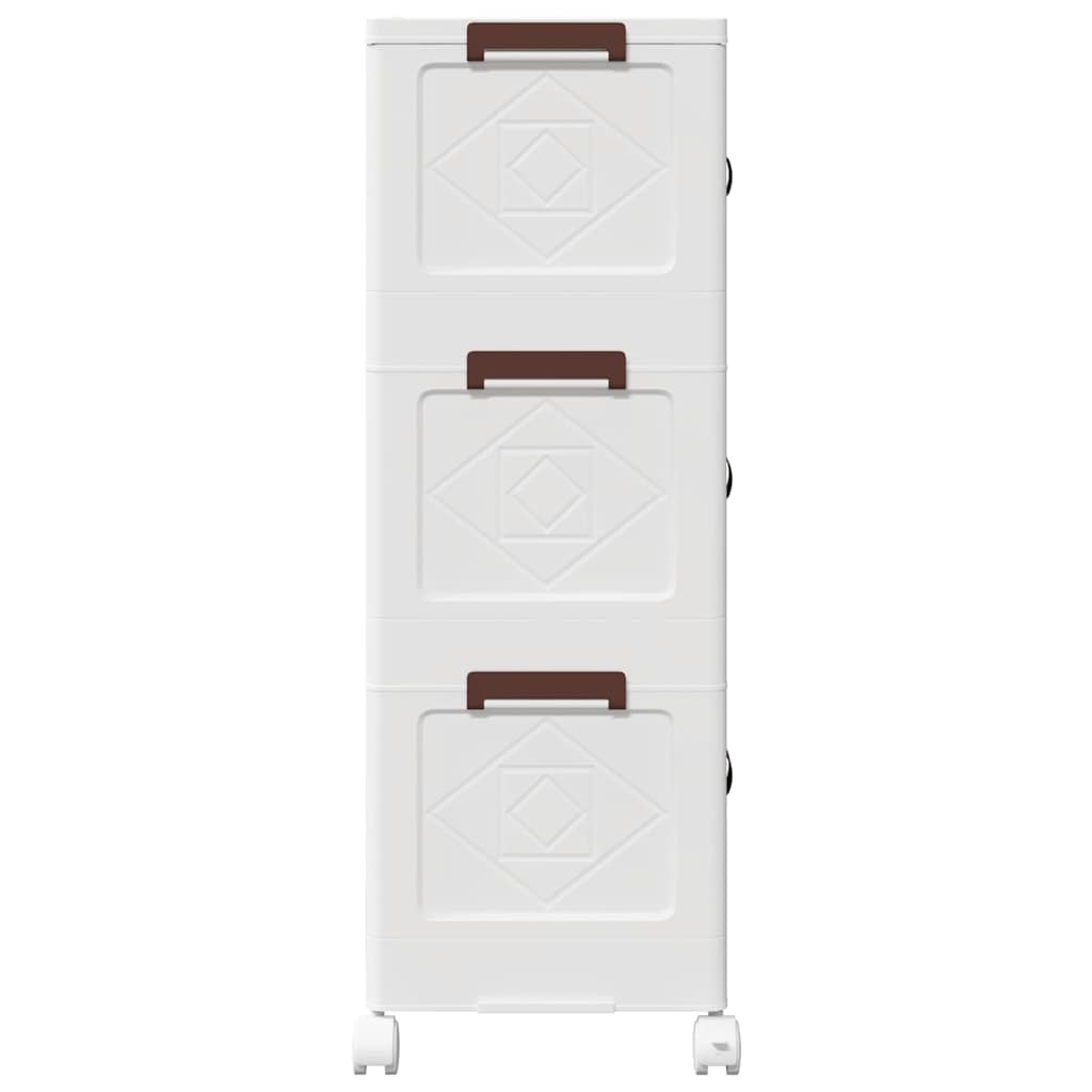 Stackable Storage Box with Wheels 3-Tier 28 L 48,5x29,5x86 cm