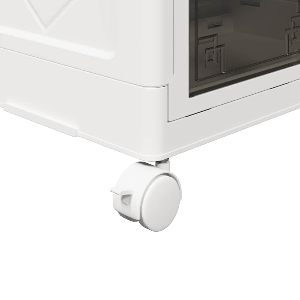 Stackable Storage Box with Wheels 3-Tier 28 L 48,5x29,5x86 cm