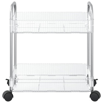 Storage Trolley 2-Tier Transparent 37x28x43.5 cm Acrylic