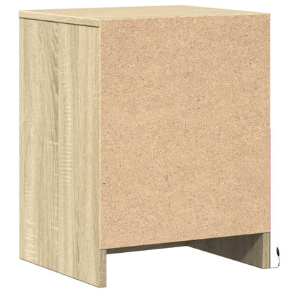 Bedside Cabinets with LED Lights 2 pcs Sonoma Oak