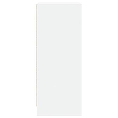 Sideboard with LED White 42,5x34x85 cm Engineered Wood