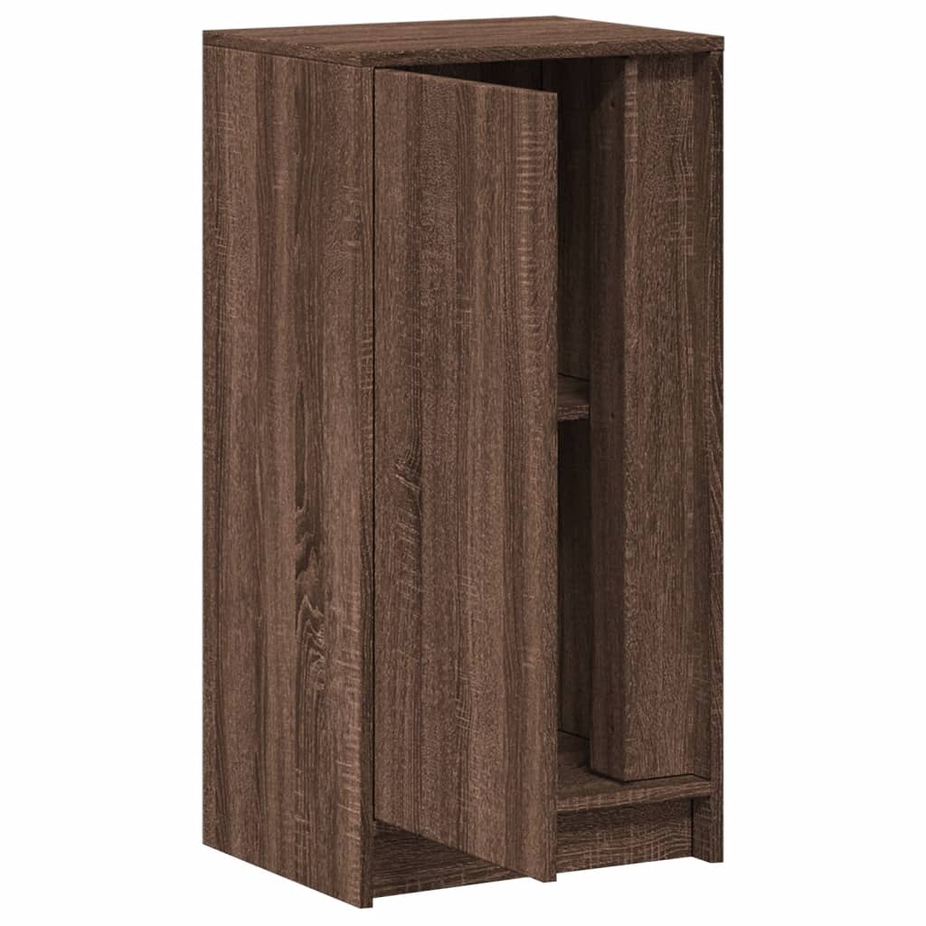 Sideboard with LED Brown Oak 42,5x34x85 cm Engineered Wood