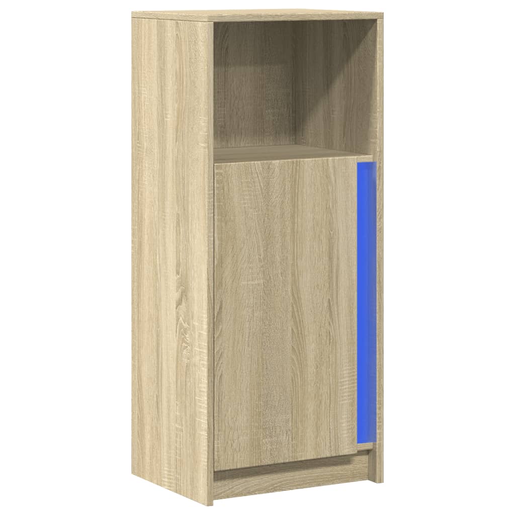 Sideboard with LED Sonoma Oak 42.5x34x100 cm Engineered Wood