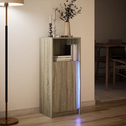 Sideboard with LED Sonoma Oak 42,5x34x100 cm Engineered Wood