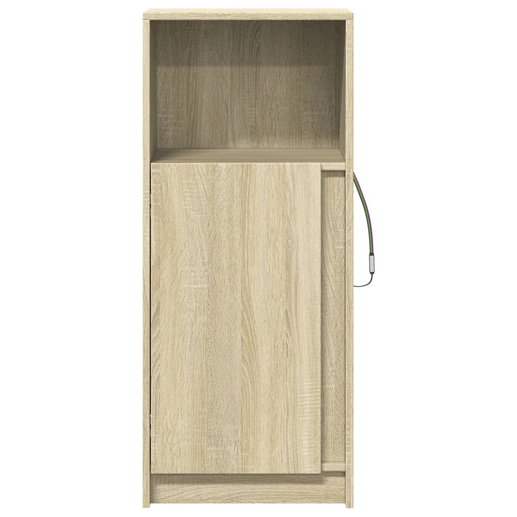 Sideboard with LED Sonoma Oak 42.5x34x100 cm Engineered Wood