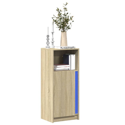 Sideboard with LED Sonoma Oak 42,5x34x100 cm Engineered Wood