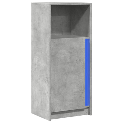 Sideboard with LED Concrete Grey 42,5x34x100 cm Engineered Wood
