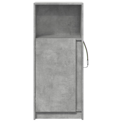 Sideboard with LED Concrete Grey 42.5x34x100 cm Engineered Wood