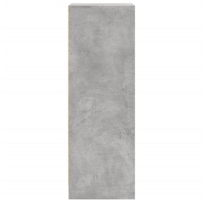 Sideboard with LED Concrete Grey 42,5x34x100 cm Engineered Wood