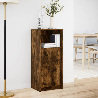 Sideboard with LED Smoked Oak 42,5x34x100 cm Engineered Wood