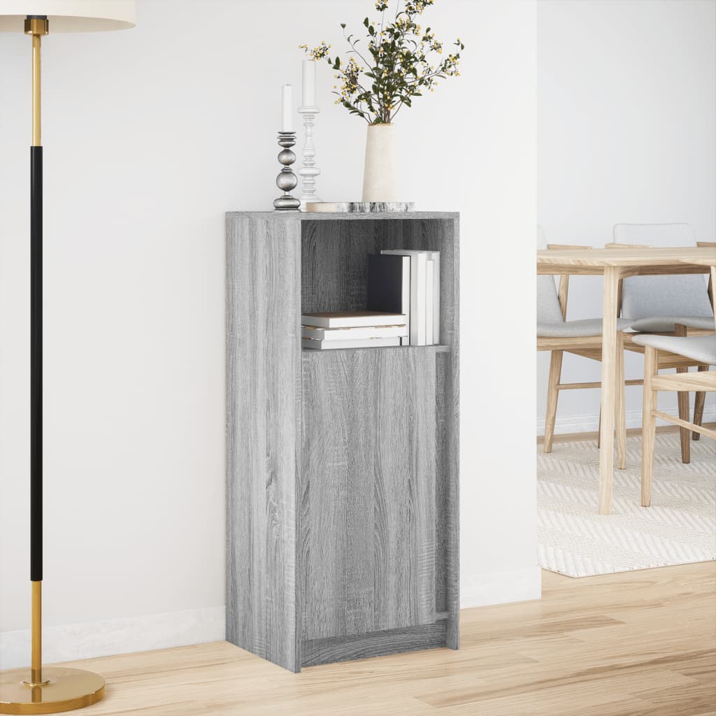 Sideboard with LED Grey Sonoma 42.5x34x100 cm Engineered Wood