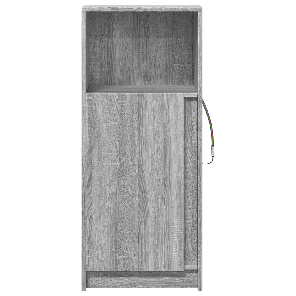 Sideboard with LED Grey Sonoma 42.5x34x100 cm Engineered Wood