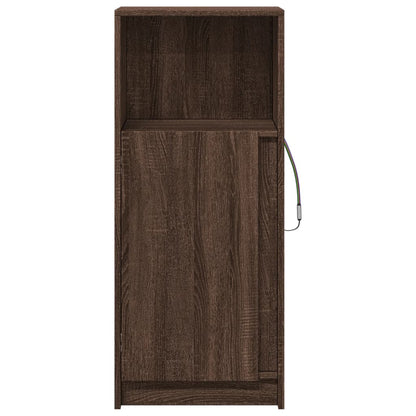 Sideboard with LED Brown Oak 42,5x34x100 cm Engineered Wood