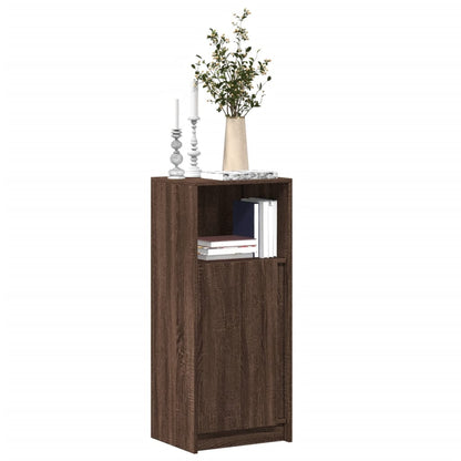 Sideboard with LED Brown Oak 42,5x34x100 cm Engineered Wood