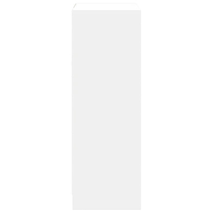 Sideboard with LED White 72x34x100 cm Engineered Wood