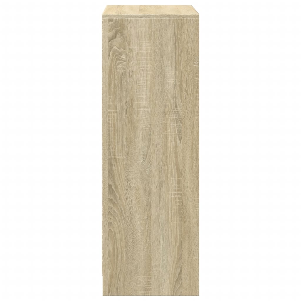Sideboard with LED Sonoma Oak 72x34x100 cm Engineered Wood