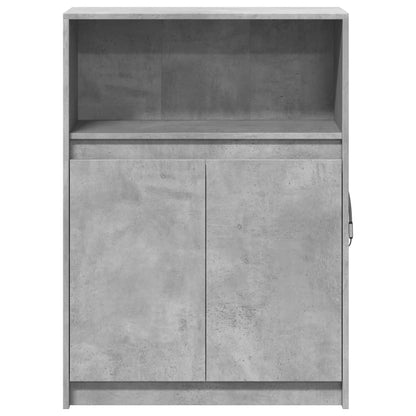 Sideboard with LED Concrete Grey 72x34x100 cm Engineered Wood