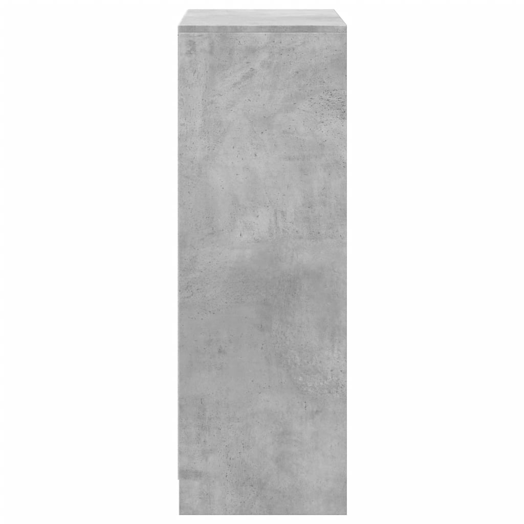 Sideboard with LED Concrete Grey 72x34x100 cm Engineered Wood