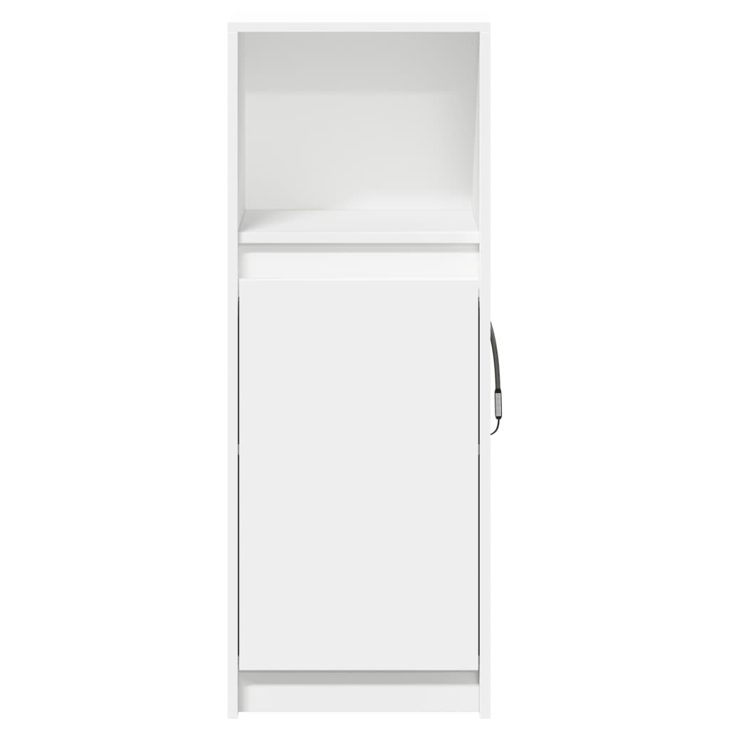 Sideboard with LED White 38x34x100 cm Engineered Wood