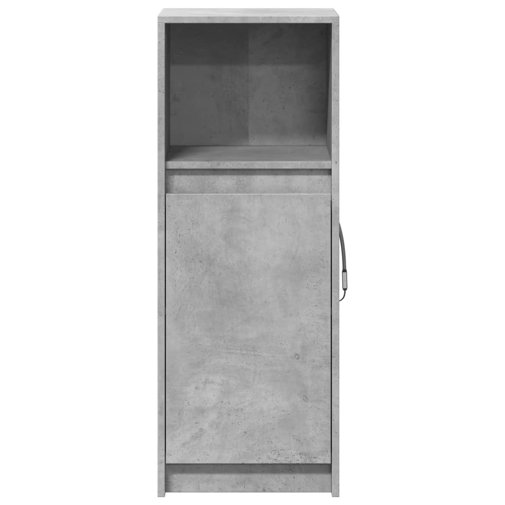 Sideboard with LED Concrete Grey 38x34x100 cm Engineered Wood
