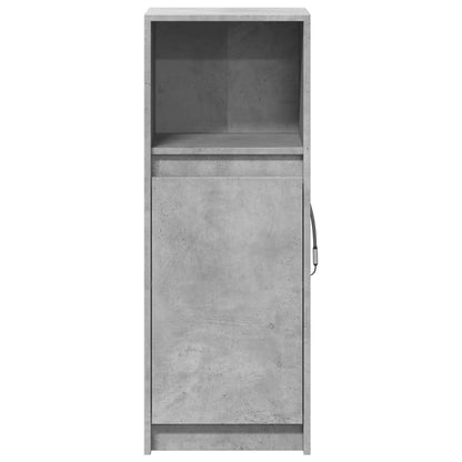 Sideboard with LED Concrete Grey 38x34x100 cm Engineered Wood