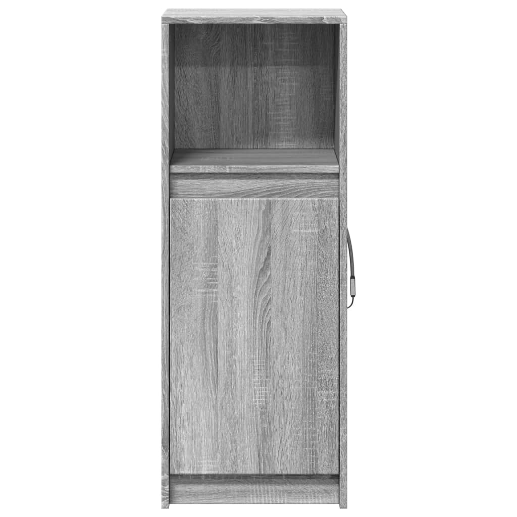 Sideboard with LED Grey Sonoma 38x34x100 cm Engineered Wood