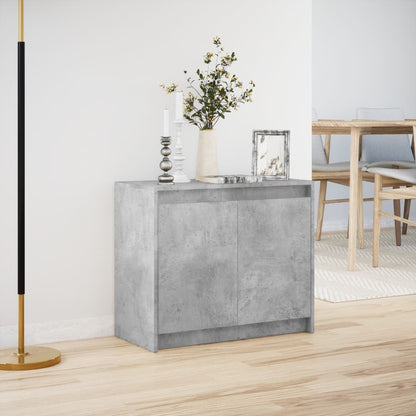 Sideboard with LED Concrete Grey 72x34x61 cm Engineered Wood