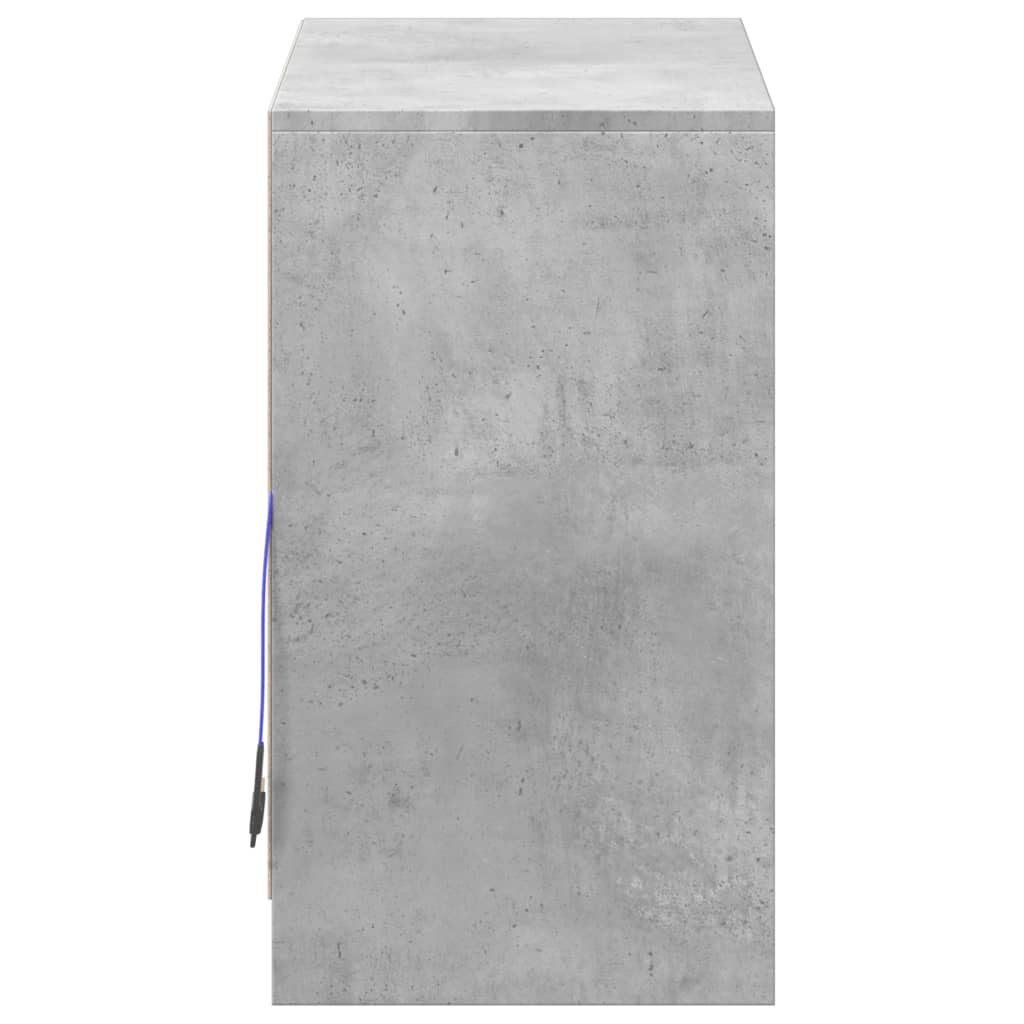 Sideboard with LED Concrete Grey 72x34x61 cm Engineered Wood
