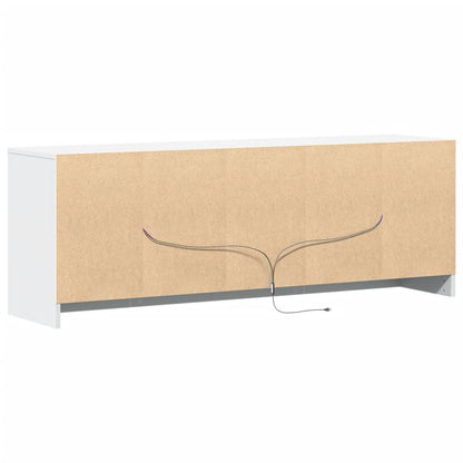 TV Cabinet with LED White 139,5x34x50 cm Engineered Wood