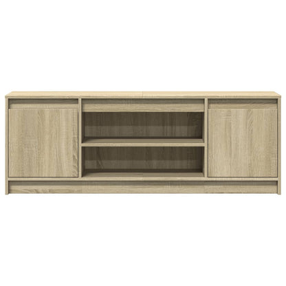 TV Cabinet with LED Sonoma Oak 139,5x34x50 cm Engineered Wood