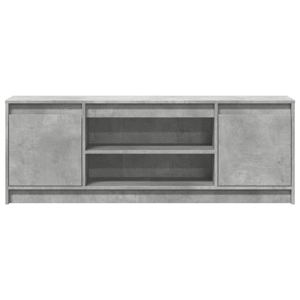TV Cabinet with LED Concrete Grey 139,5x34x50 cm Engineered Wood