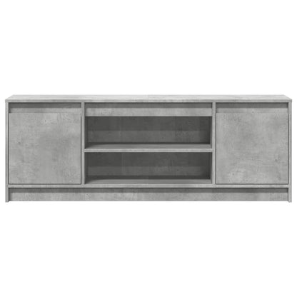 TV Cabinet with LED Concrete Grey 139,5x34x50 cm Engineered Wood