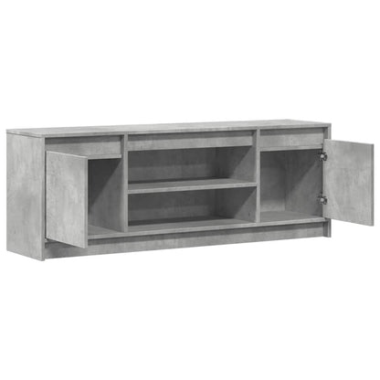 TV Cabinet with LED Concrete Grey 139,5x34x50 cm Engineered Wood