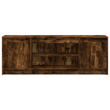 TV Cabinet with LED Smoked Oak 139,5x34x50 cm Engineered Wood