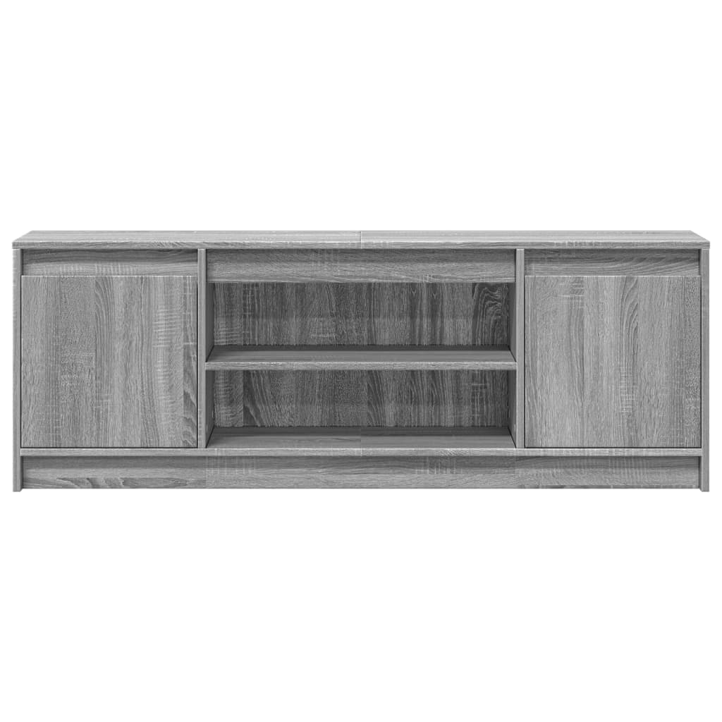 TV Cabinet with LED Grey Sonoma 139,5x34x50 cm Engineered Wood