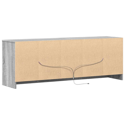 TV Cabinet with LED Grey Sonoma 139,5x34x50 cm Engineered Wood