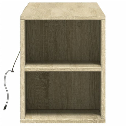 TV Wall Cabinet with LED Lights Sonoma Oak 135x31x39,5 cm